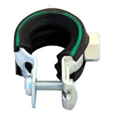 Хомут сантехнический крепежный трубный стальной оцинкованный с резиновой прокладкой Optimal Junior Mupro 26 мм