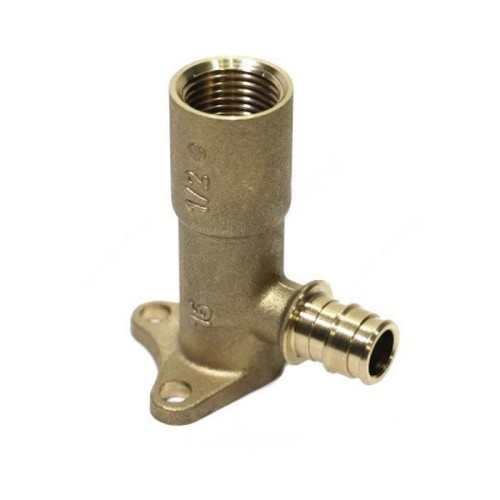 Водорозетка латунная Дн 20-1/2" ВР (ВН) с фланцем для PE-X труб РОС в Уфе