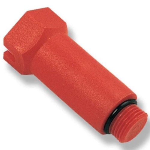 Заглушка пластиковая НР (НАР) L=68мм 1/2" красная для водорозетки РОС в Уфе