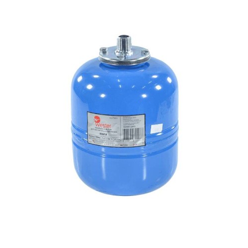 Гидроаккумулятор вертикальный стальной с наружной резьбой Wester WAV 10 бар 24 л в Уфе