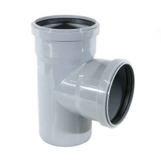 Тройник канализационный PP-MD светло-серый Дн 160-110 45гр (DN150-100) бесшумный б/нап в/к Ostendorf Skolan dB SKEA