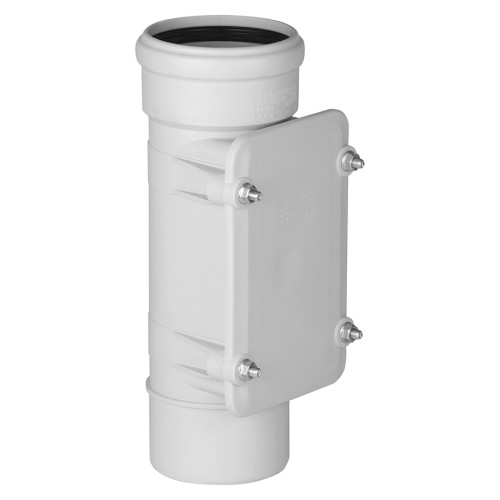 Ревизия канализационная PP-MD с крышкой Дн 90 (DN80) светло-серая бесшумный б/нап в/к Ostendorf Skolan dB SKRE в Уфе