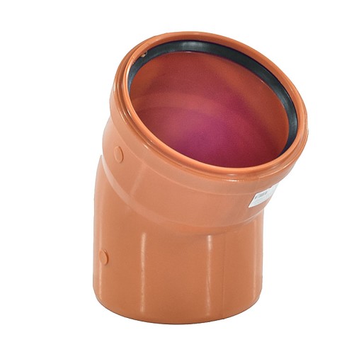 Отвод канализационный PP-B коричневый Дн 110 15гр б/нап в/к RTP (РосТурПласт) в Уфе