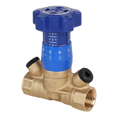 Клапан балансировочный латунный ручной с внутренней резьбой 2,5 МПа CIM 787R Cimberio 20 мм в Уфе