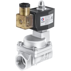 Клапан электромагнитный нержавеющий открытый прямого действия с внутренней резьбой 1,0 МПа 20х72 мм 3/4"