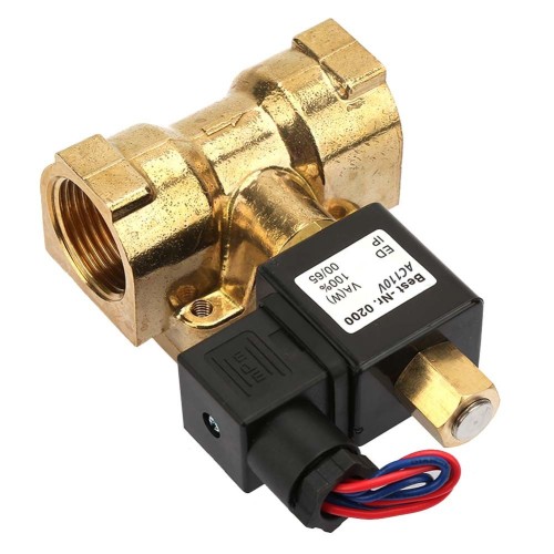 Клапан электромагнитный латунный закрытый обратного действия с внутренней резьбой 1,6 МПа 40х118,55 мм 1 1/2" в Уфе