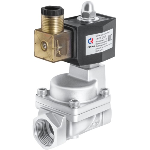 Клапан электромагнитный нержавеющий открытый прямого действия с внутренней резьбой 1,0 МПа 10х68 мм 3/8" в Уфе