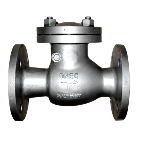 Клапан обратный стальной поворотный фланцевый 1,6 МПа 19с76нж 50х230 мм в Уфе