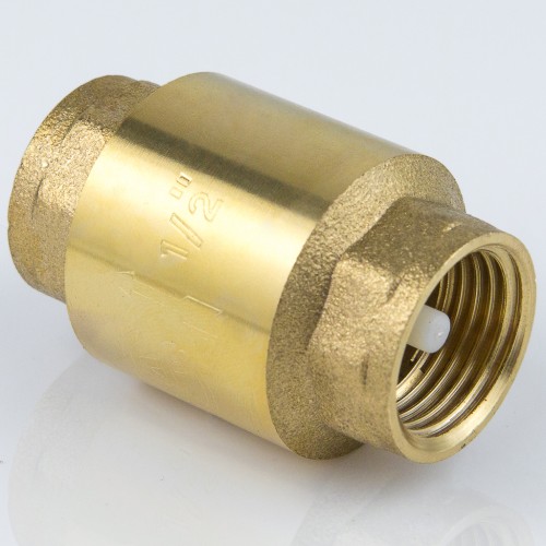 Клапан обратный латунный осевой пружинный с внутренней резьбой 1,6 МПа 50х71 мм в Уфе