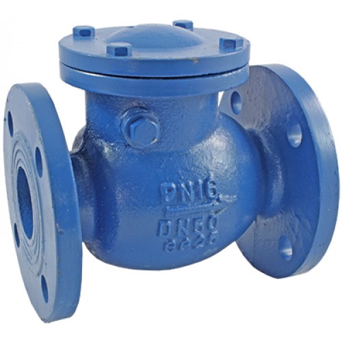 Клапан обратный чугунный поворотный фланцевый 1,6 МПа 302A Zetkama 65х240 мм в Уфе