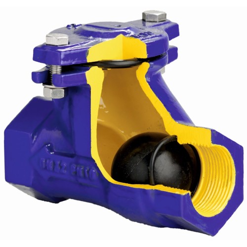 Клапан обратный чугунный Y-тип с внутренней резьбой NBR 1,6 МПа D-022S ABRA 65х200 мм в Уфе