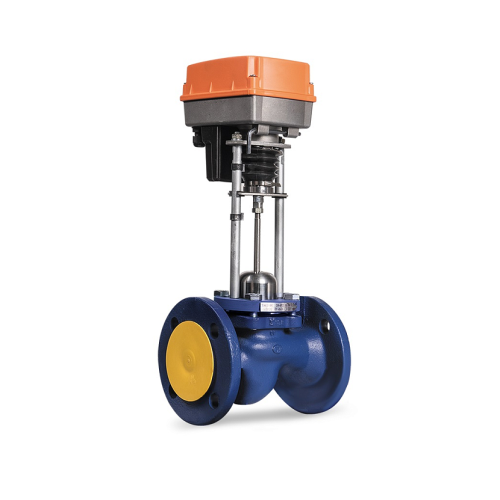 Клапан запорно-регулирующий чугуный односедельный с электроприводом фланцевый 1,6 МПа TRV Теплосила 15х130 мм в Уфе