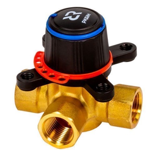 Клапан регулирующий латунный трехходовой с внутренней резьбой 1,0 МПа HRB-3R Ридан 20 мм 3/4" в Уфе