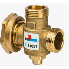 Клапан смесительный латунный термостатический седельный с внутренней-наружной резьбой 1,0 МПа SVM-0050 STOUT 40 мм 1"