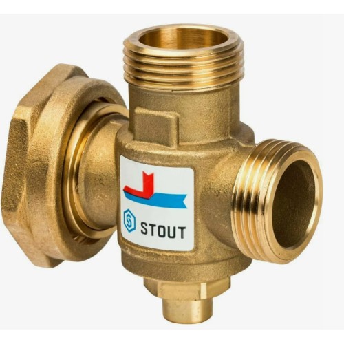 Клапан смесительный латунный термостатический седельный с внутренней-наружной резьбой 1,0 МПа SVM-0050 STOUT 25 мм 1 1/2" в Уфе
