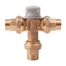 Клапан смесительный латунный термостатический седельный с наружной резьбой 1,0 МПа Icma 20х124 мм