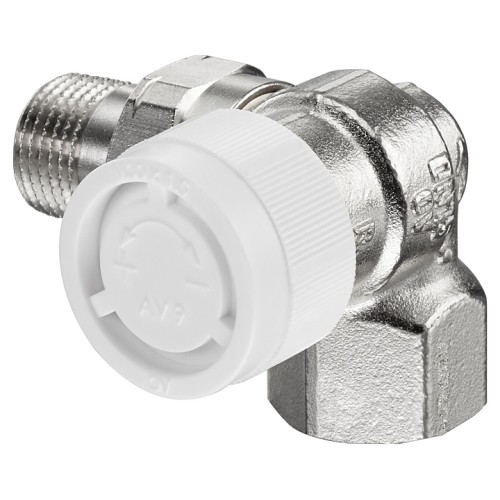 Клапан термостатический трехосевой правый Ду-15 (1/2") Ру-10 ВР-НР (ВН-НАР) серия AV9 Oventrop в Уфе