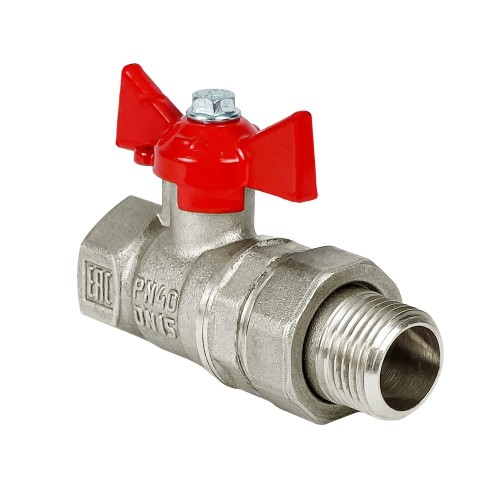 Кран запорный латунный полнопроходной с ручкой-бабочкой ВР-американка Ру 50 Ideal 098 Itap 15 мм 1/2" в Уфе