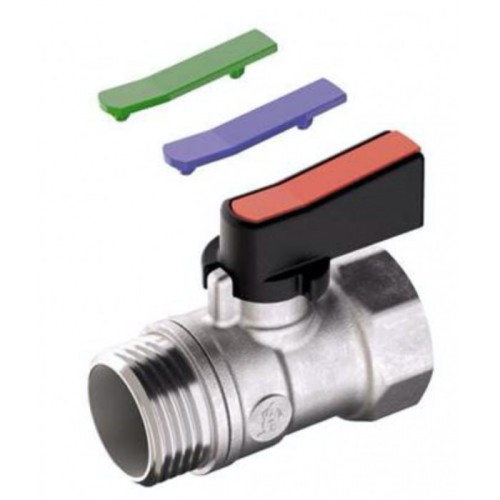 Кран запорный латунный полнопроходной с ручкой-флажком ВР-НР Ру 16 R694 Giacomini 15х46 мм 1/2" в Уфе