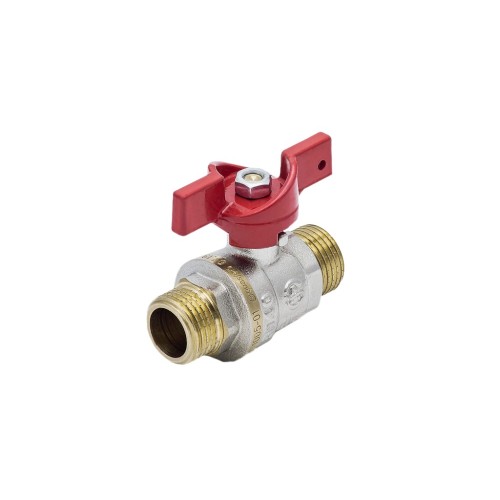 Кран запорный латунный стандартнопроходной с ручкой-бабочкой НР Ру 25 RTP (РосТурПласт) 20 мм 3/4" в Уфе