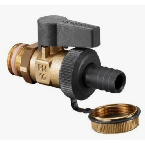 Кран запорный латунный полнопроходной с ручкой-рычагом НР-штуцер Ру 16 Optiflex KFE Oventrop 15 мм 1/2" в Уфе