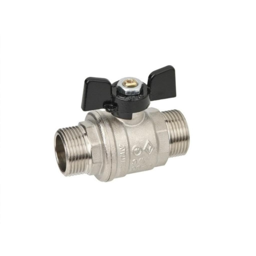 Кран запорный латунный полнопроходной с ручкой-бабочкой НР Ру 40 Pride LD 15х66,5 мм 1/2" в Уфе