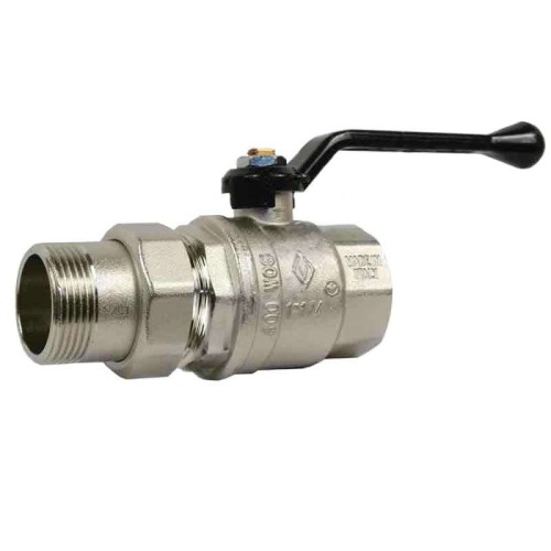 Кран запорный латунный угловой стандартнопроходной с ручкой-рычагом ВР-НР Ру 40 Pride LD 15 мм 1/2" в Уфе