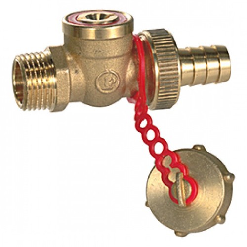 Кран шаровый латунный сливной стандартнопроходной со штуцером НР Ру 10 R608 Giacomini 15х78 мм 1/2" в Уфе