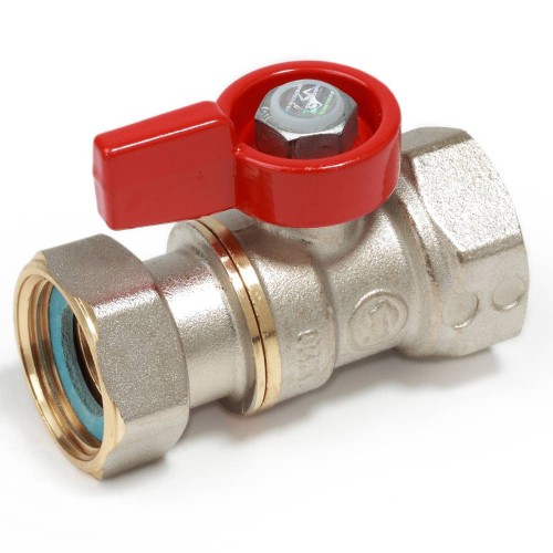 Кран запорный латунный стандартнопроходной с ручкой-флажком ВР-накидная гайка Ру 16 R251 Giacomini 15х68 мм 1/2" в Уфе