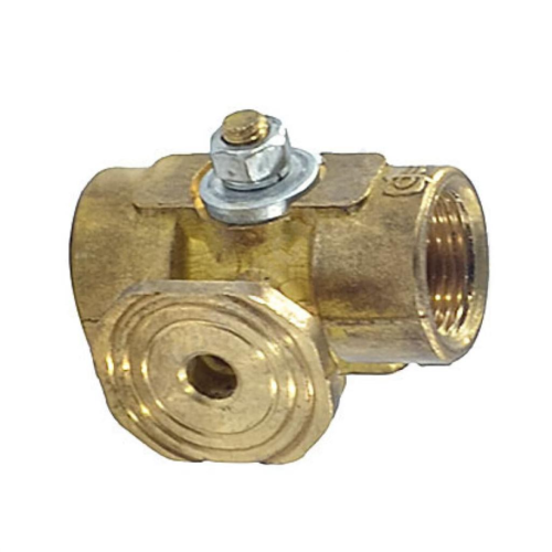 Кран латунный трехходовой стандартнопроходной для манометра с фланцем без ручки ВР (ВН) Ру 16 11Б18БК, КПТ ВИПРА 15 мм 1/2" в Уфе