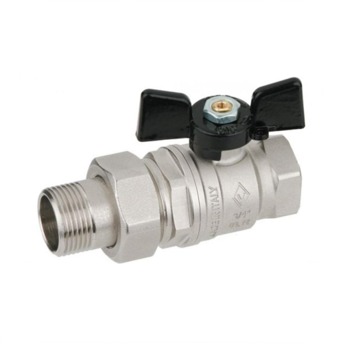 Кран запорный латунный полнопроходной с ручкой-бабочкой ВР-американка Ру 50 Bugatti 922 Bugatti 15 мм 1/2" в Уфе