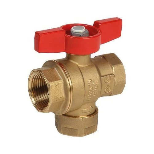 Кран запорный латунный с фильтром полнопроходной с ручкой-бабочкой ВР (ВН) Ру 32 R701 Giacomini 20 мм 3/4" в Уфе