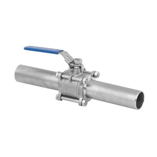 Кран запорный трехсоставной нержавеющий под приварку полнопроходной ручка-рычаг Ру 63 Benarmo 32 мм в Уфе