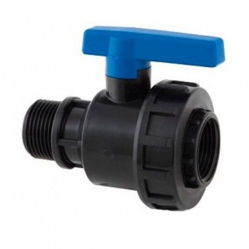 Компрессионный кран ПНД Дн 1/2"-1/2" ВР-НР (ВН-НАР) Ру-10 RTP (РосТурПласт) в Уфе