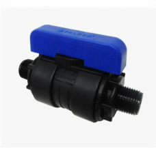 Компрессионный кран ПНД Ду-20 (3/4") НР (НАР) Ру-16 VALFEX