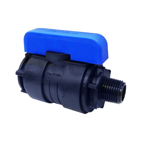 Компрессионный кран ПНД Ду-16 (3/4"-1/2") ВР-НР (ВН-НАР) Ру-16 VALFEX в Уфе