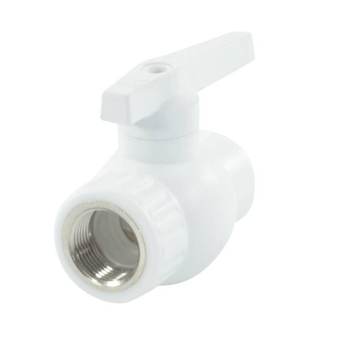 Кран полипропиленовый PP-R запорный прямой стандартнопроходной ВР (ВН) ручка-рычаг Ру 25 RTP (РосТурПласт) 20 мм 1/2" ГОСТ 32415-2013 в Уфе