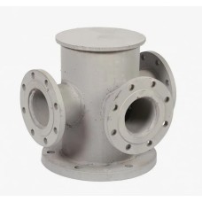 Крест с пожарной подставкой фланцевый ППКФ стальной Ду 250-150