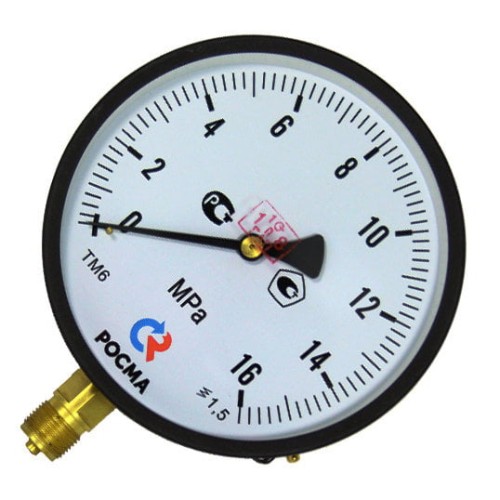 Манометр радиальный диаметр 100мм 0-10 кгс/см2 (0-1,0 МПа) G1/2" ТМ-510Р.00 Росма в Уфе