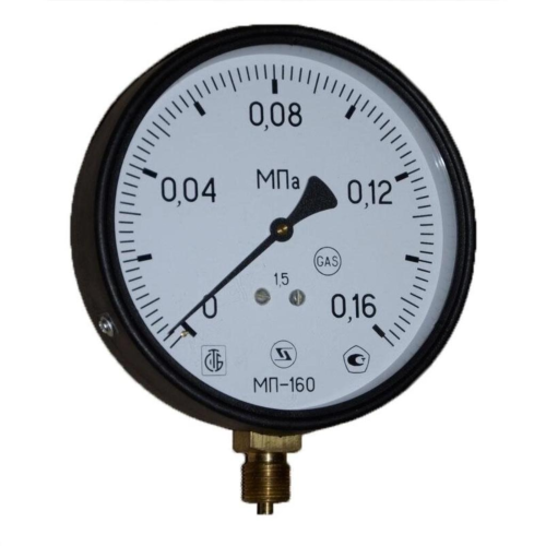 Манометр радиальный диаметр 160мм 0-10 кгс/см2 (0-1,0 МПа) М20х1,5 МП-160 Завод теплотехнических приборов в Уфе