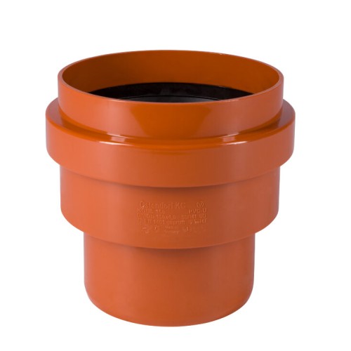 Переход НПВХ (ПВХ) Дн 160 коричневый безнапорный на гладкий конец керамической трубы Ostendorf KGUS в Уфе