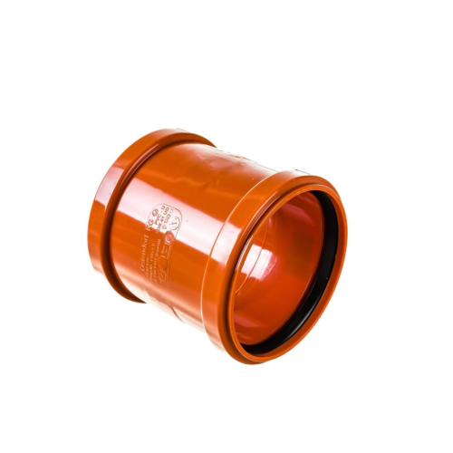 Муфта НПВХ (ПВХ) двухраструбная Дн 400 коричневая безнапорная соединительная в/к Ostendorf KGMM в Уфе