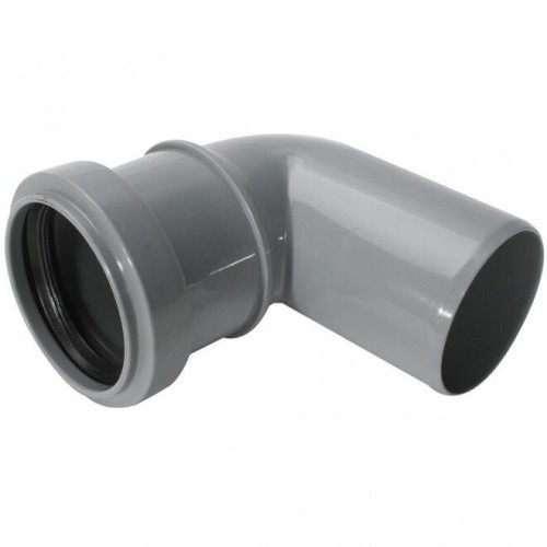 Отвод НПВХ (ПВХ) с раструбом серый Дн 50 87гр безнапорный в/к ТУ 6-49-33-92 Хемкор в Уфе