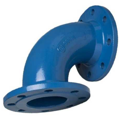 Отвод фланцевый ОФ Ду-200 45 градусов (L=180) ВЧШГ с ЦПП цинк+AL ГОСТ ISO 2531-2012 в Уфе