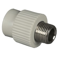 Муфта PP-R комбинированная серая НР (НАР) Дн 90-3" Wavin Ekoplastik