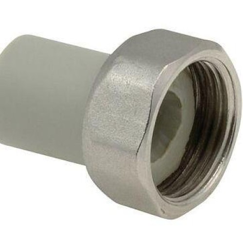 Штуцер PP-R серый с накидной гайкой Дн 32-5/4" Wavin Ekoplastik в Уфе