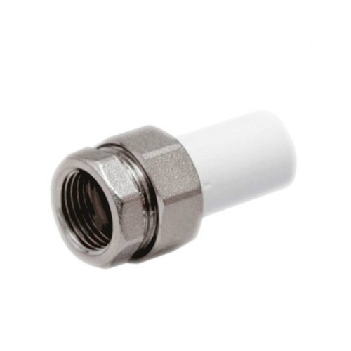 Соединитель PP-R с накидной гайкой Дн 20-1/2" белый Pro Aqua в Уфе