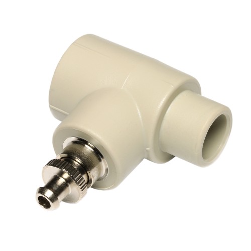 Штуцер PP-R серый с выпускным вентилем Дн 20 Wavin Ekoplastik в Уфе