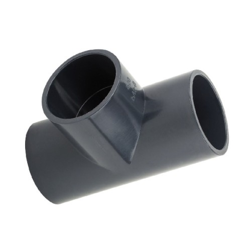 Тройник ПВХ клеевой Дн 50 90гр Ру-16 серый напорный Aquaviva в Уфе