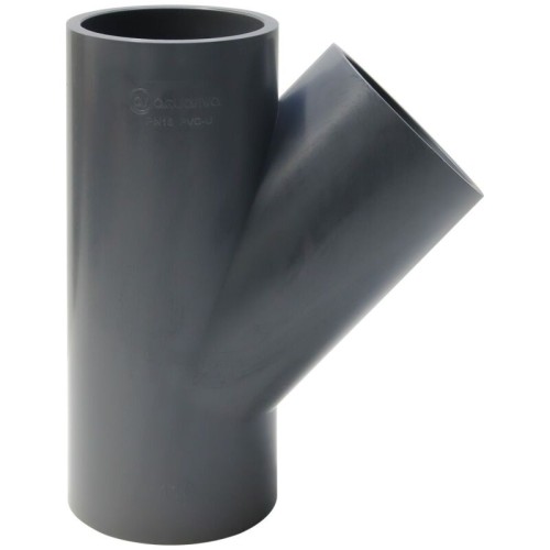 Тройник ПВХ клеевой Дн 160 45гр Ру-16 серый напорный Aquaviva в Уфе